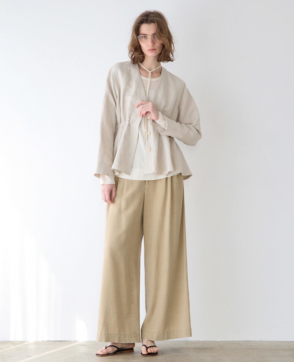 ソフトリネンタックジャケット（セットアップ可）｜martinique