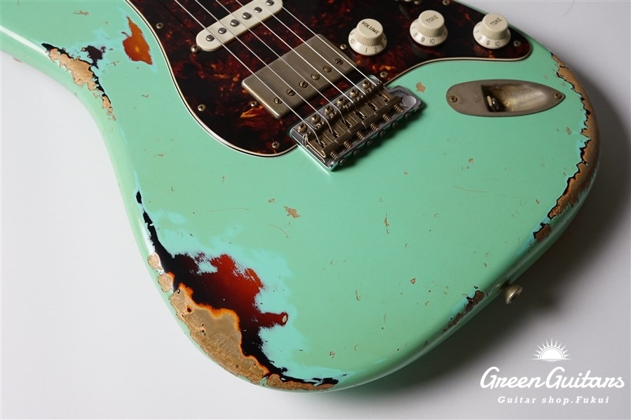 Xotic XSC-2 - Vintage Surf Green over 3 Tone Burst / Heavy Aged