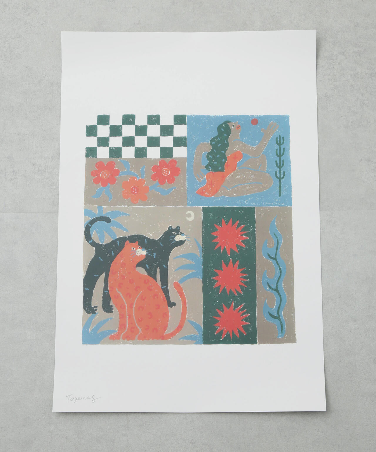 Toyameg ｣ modern academic ポスター (アーティスト本人の直筆サイン入り)