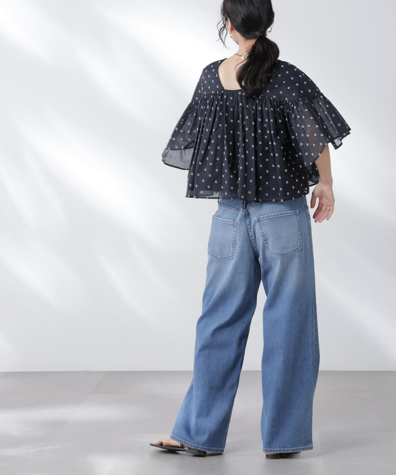 Healthy DENIM / 別注 Pink Pepper Midrise ワイドデニム