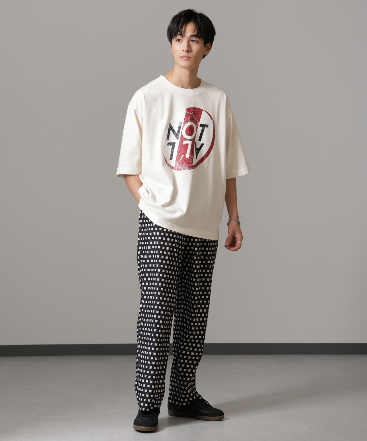 NOT ALL」オーバーダイ Tシャツ 半袖