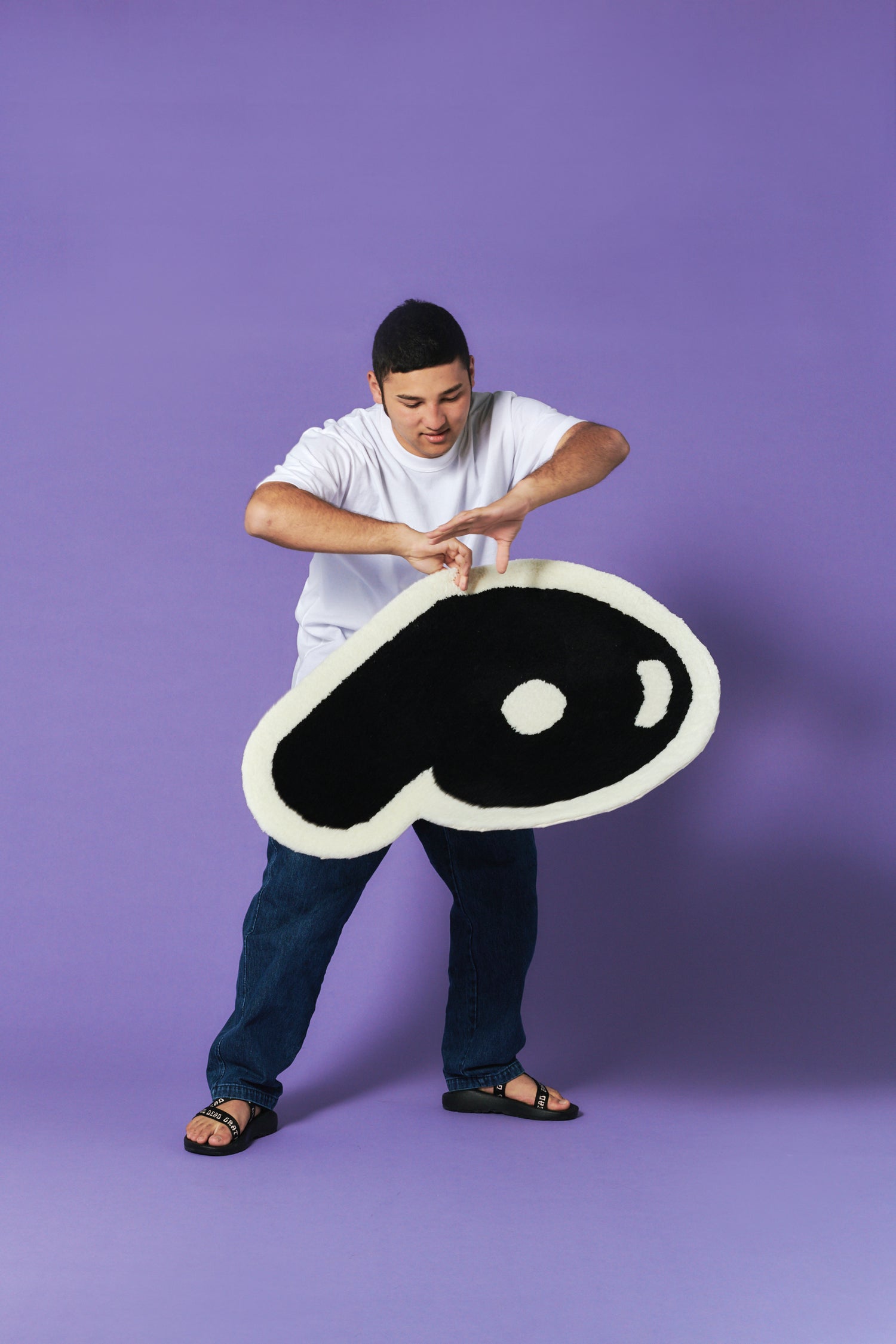 受注生産・5月末 - 6月末までに発送予定] P Rug (Basic/Black