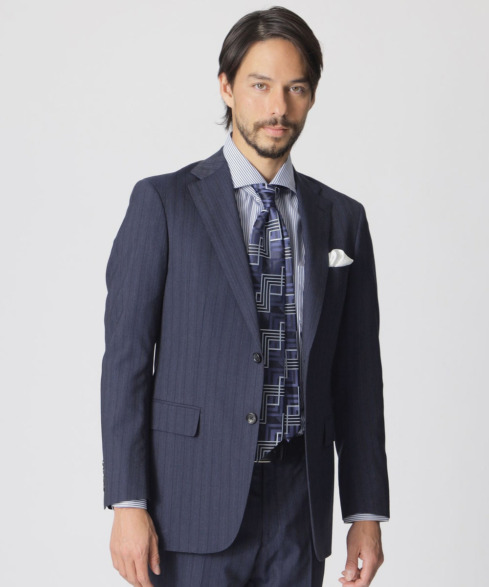 GLOBAL×EASTGATE MODEL】ウールオルタネイトストライプスーツ(スーツ