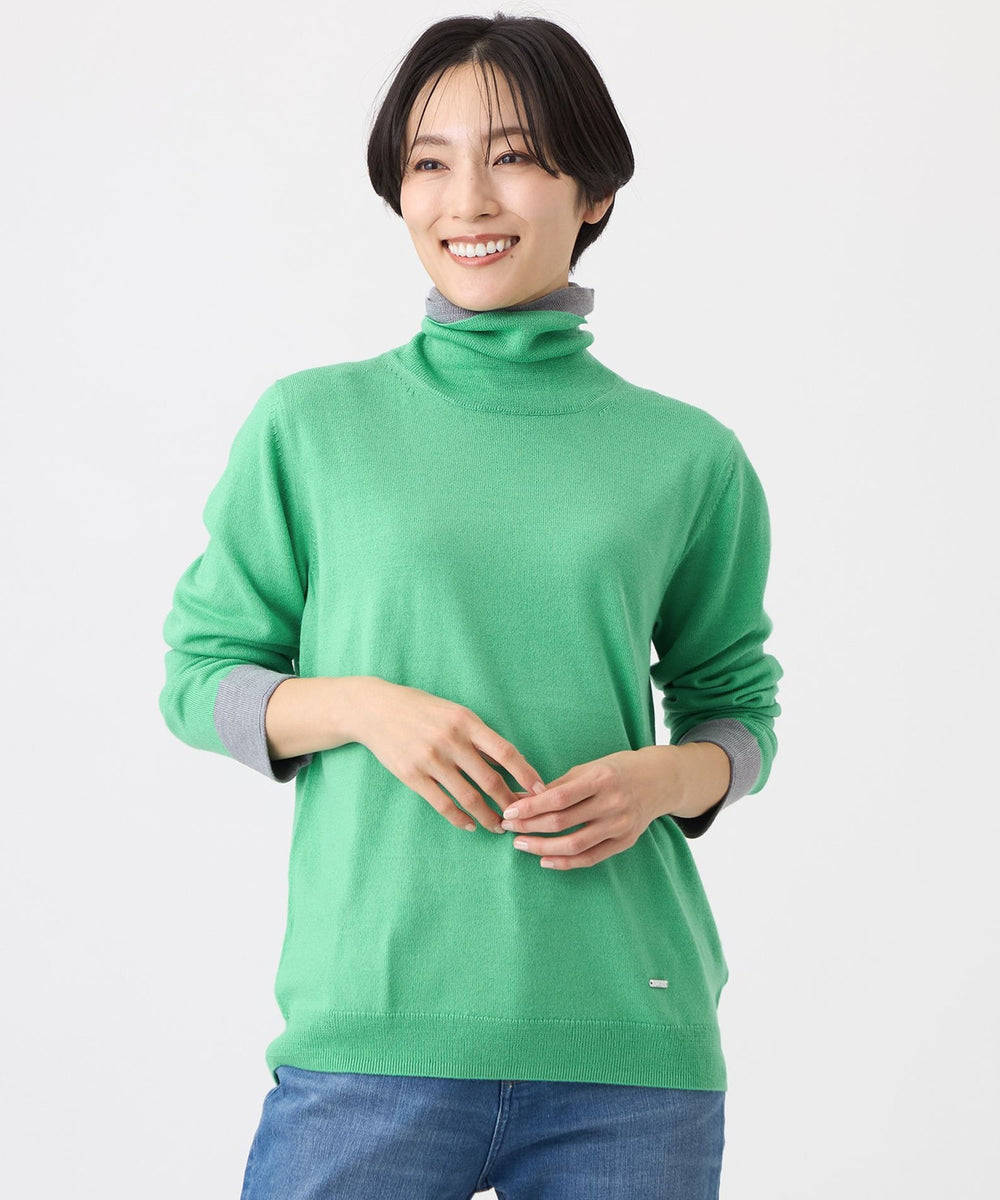追加・カタログ掲載・ウォッシャブル】ダブルタートルネックニットプル