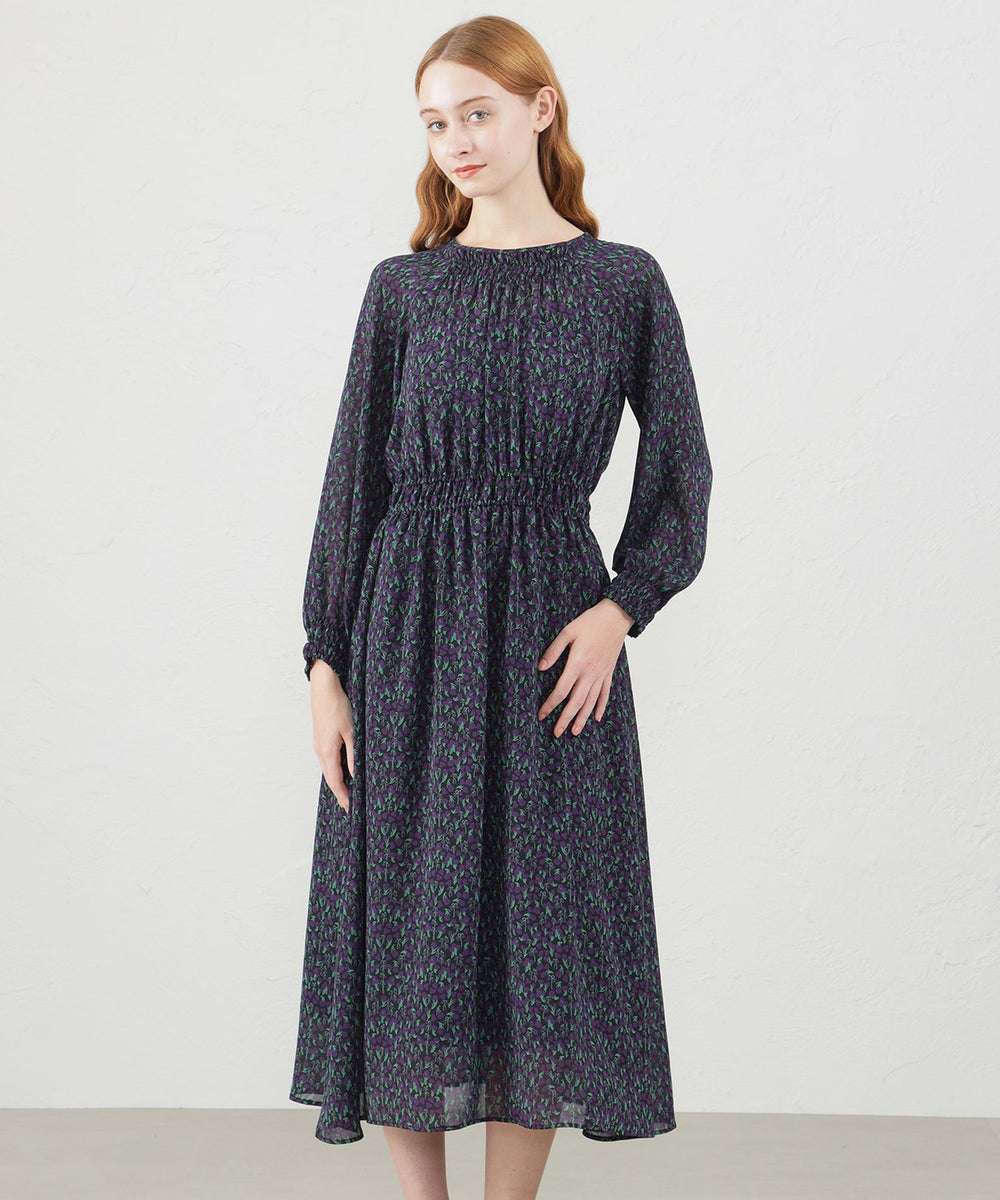 Snowblue Garden ウエストギャザーワンピース(ワンピース)｜MACKINTOSH