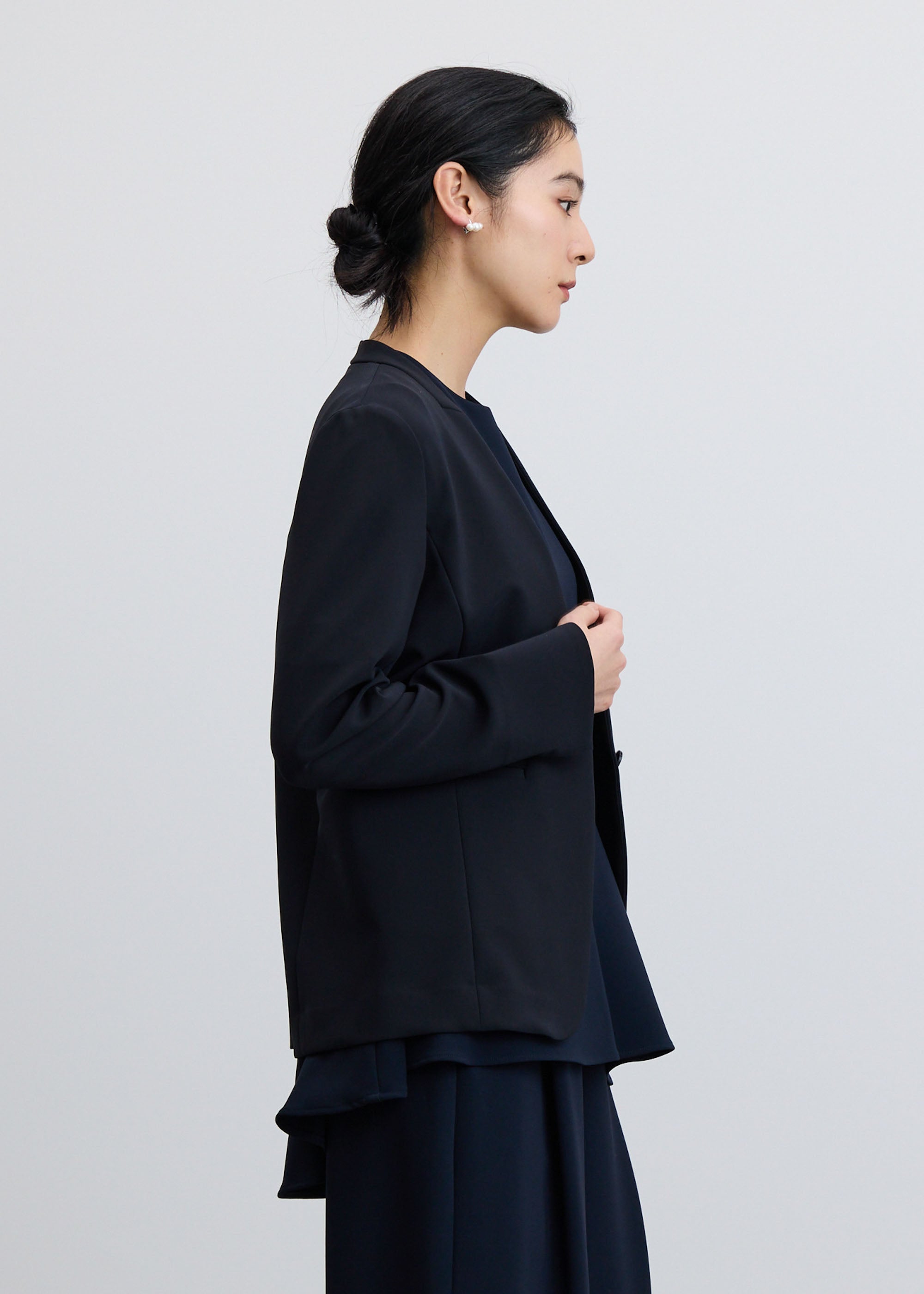 ストレッチファインノーカラージャケット - SOÉJU online store｜上質