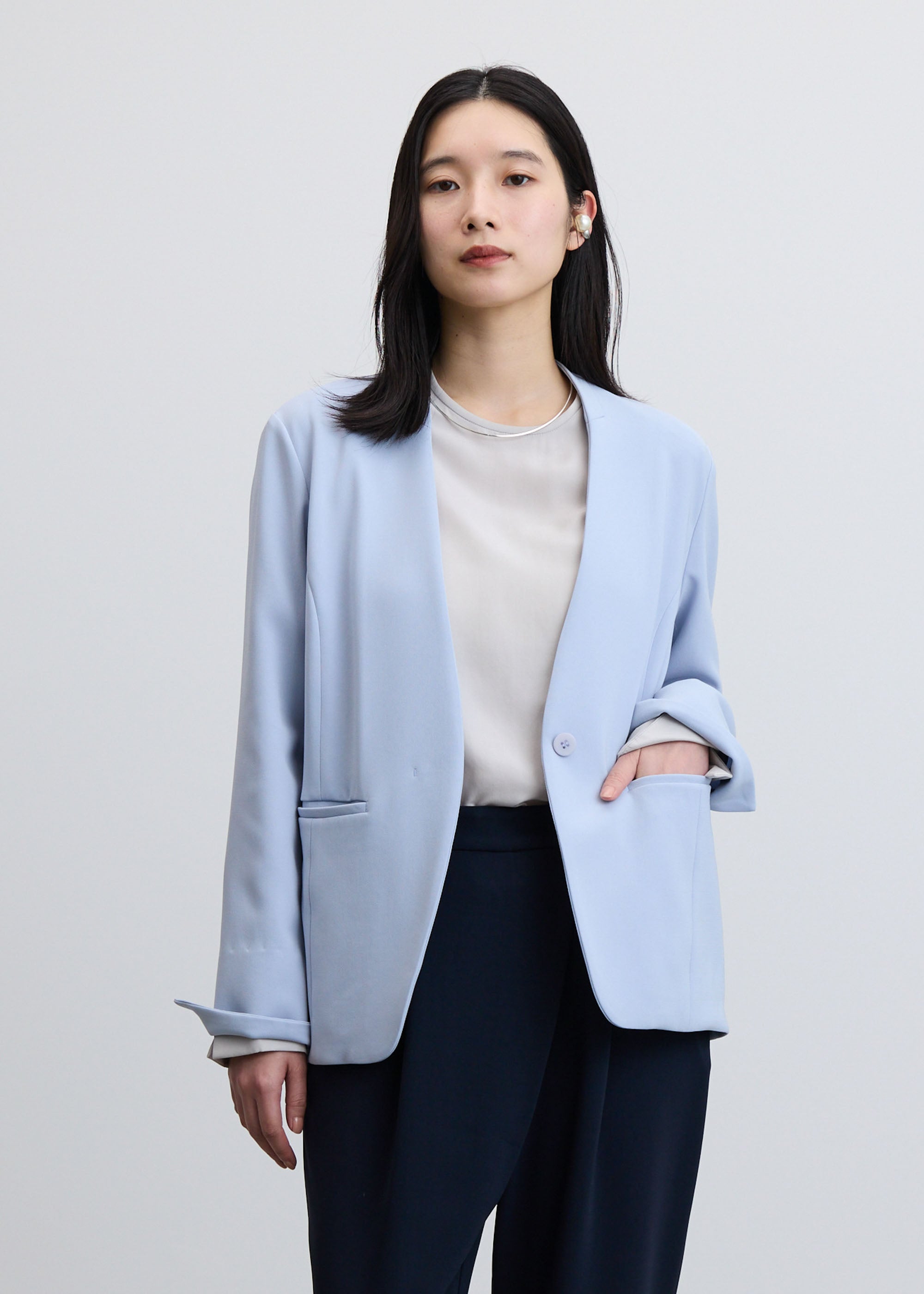 ノーカラージャケット - SOÉJU online store｜上質な大人の女性のため