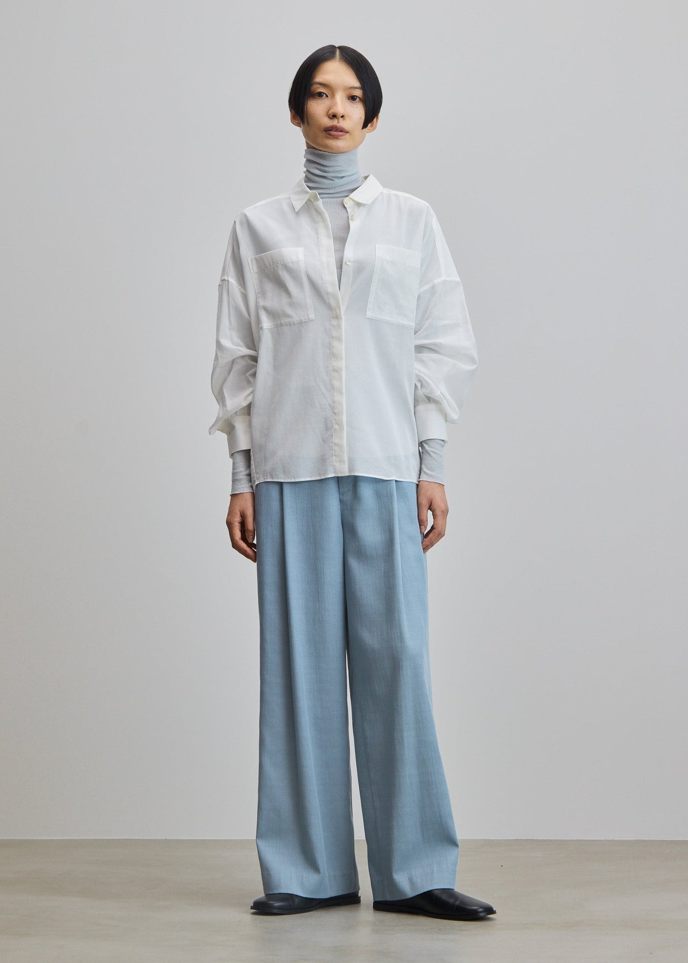 オーガニックコットンシアーシャツ - SOÉJU online store｜上質な大人