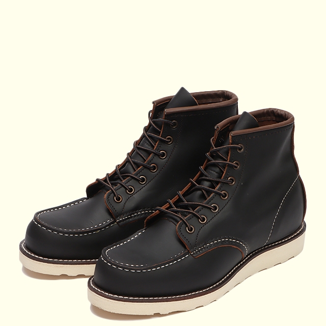 RED WING】6`CLASSIC MOC 8849 (D)(7(25.0cm) BLACK PRAIRIE): Red
