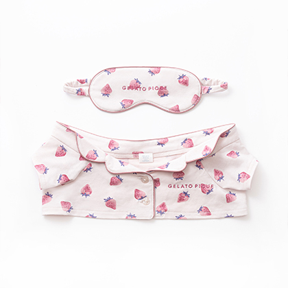 gelato piqueコラボ モチーフ柄パジャマ＆アイマスクセット ピンク