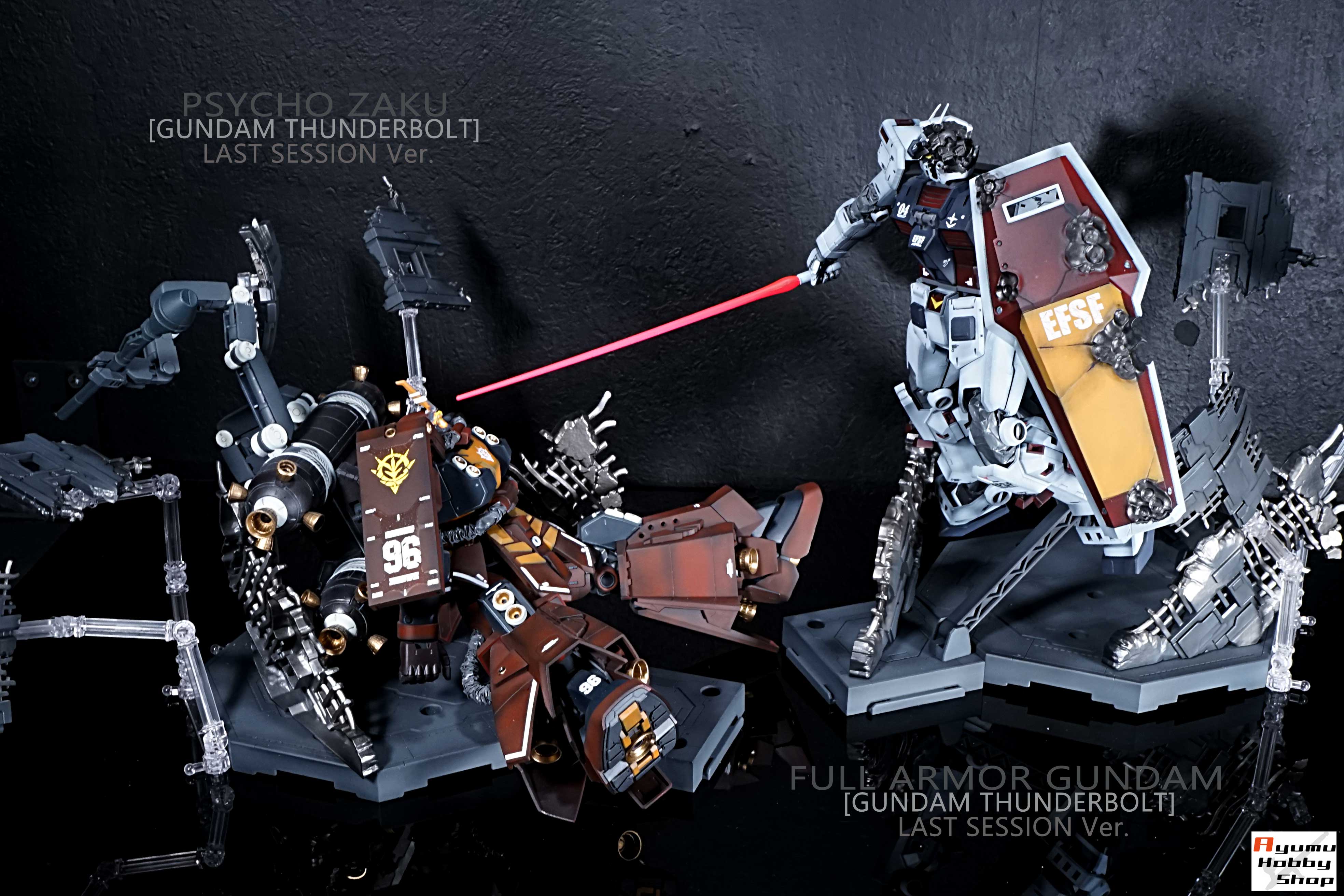 プラモデル完成品/第1326弾 MG サイコ・ザク + フルアーマー・ガンダム