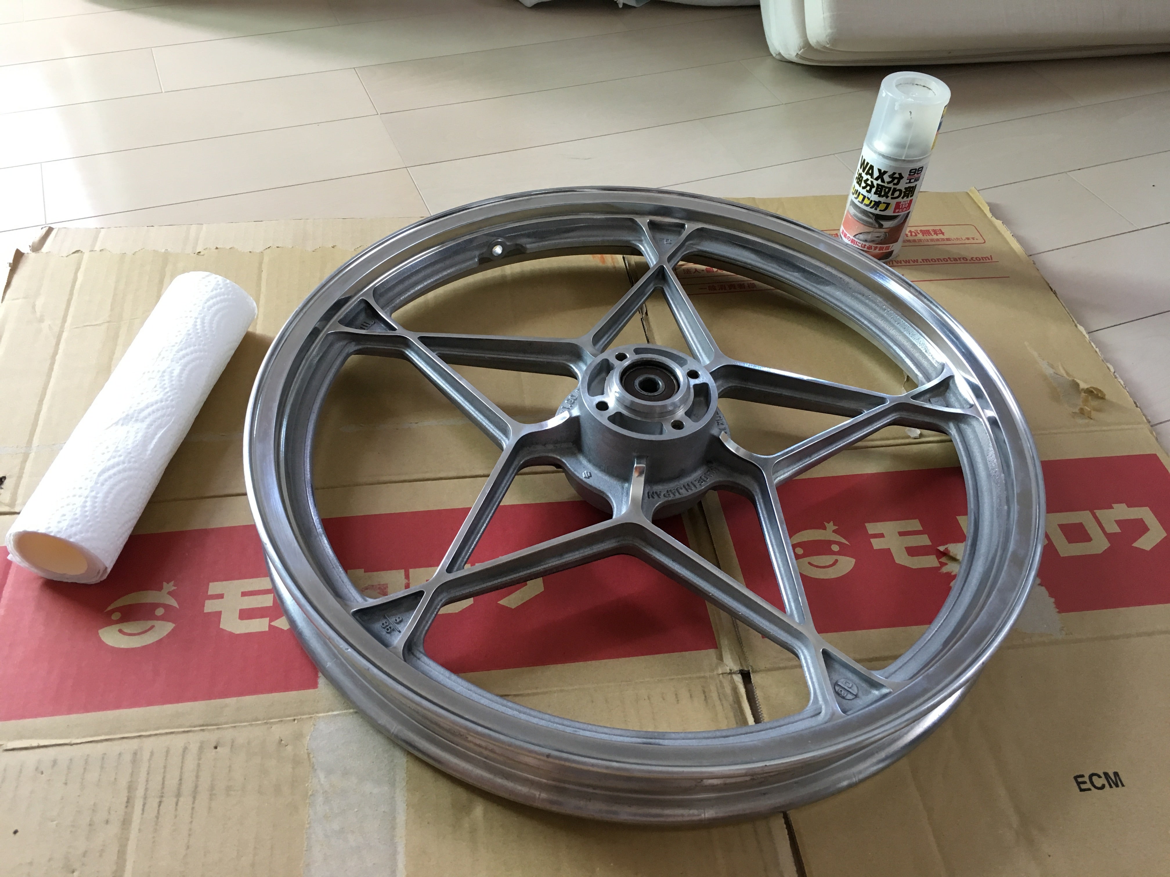 GN125 GS125星型キャストホイール（脱脂&リアマスキング） | 平社員's LIFE