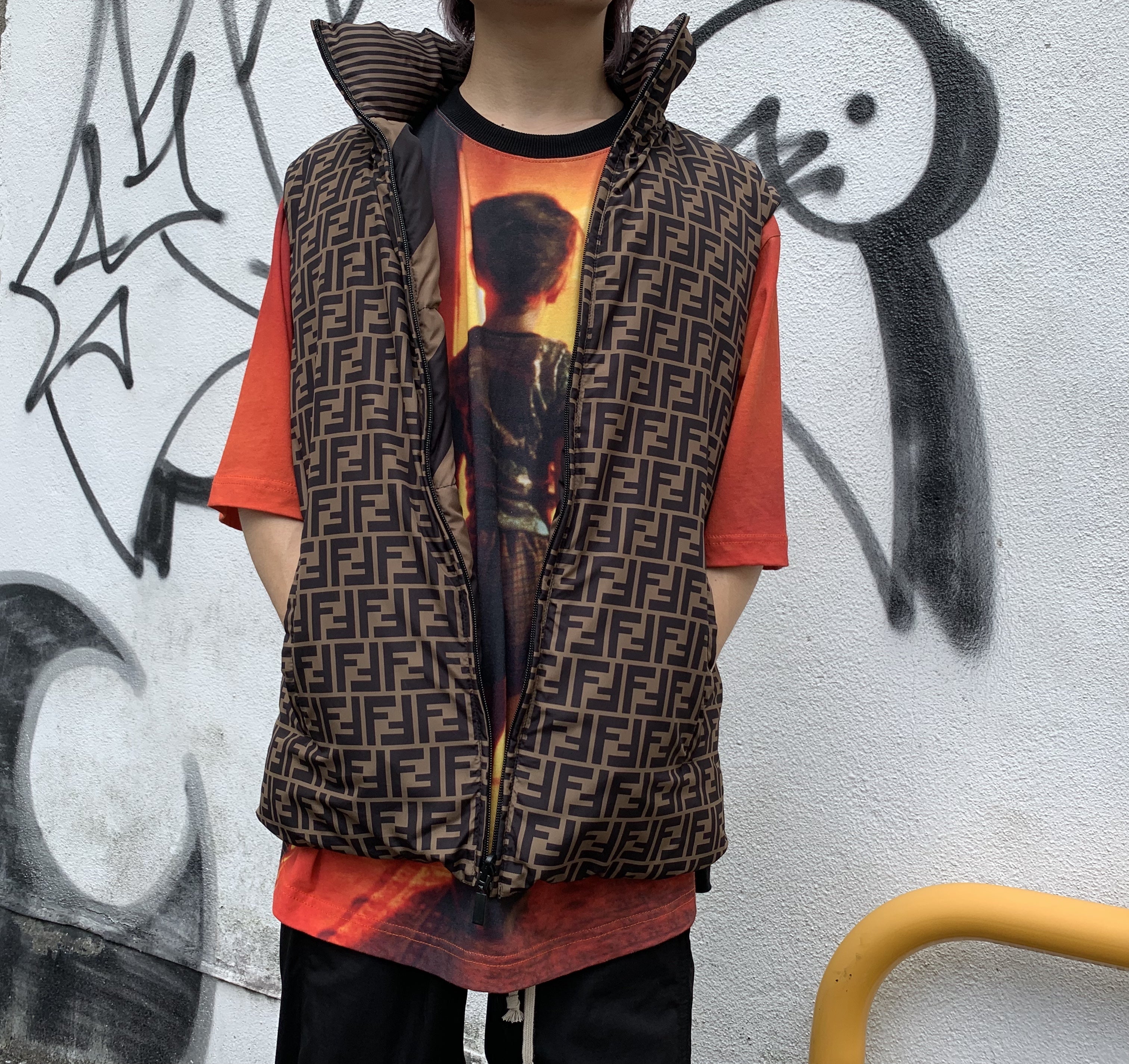 FENDI ズッカ柄 リバーシブル ダウンベスト | モード専門ブランド古着