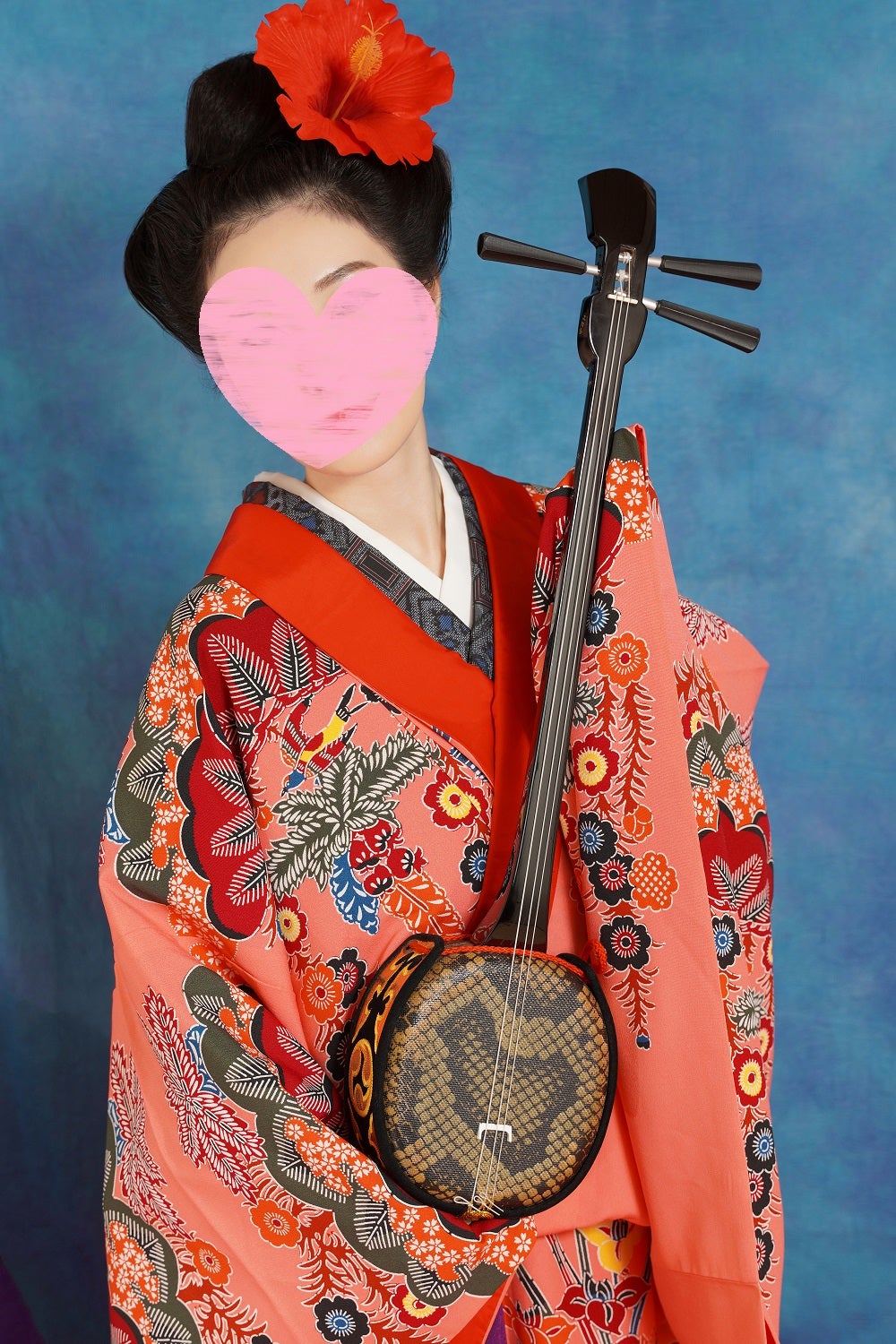 琉球紅型打掛着物☆沖縄民族衣装コスプレ1 | 健康寿命☆更新中