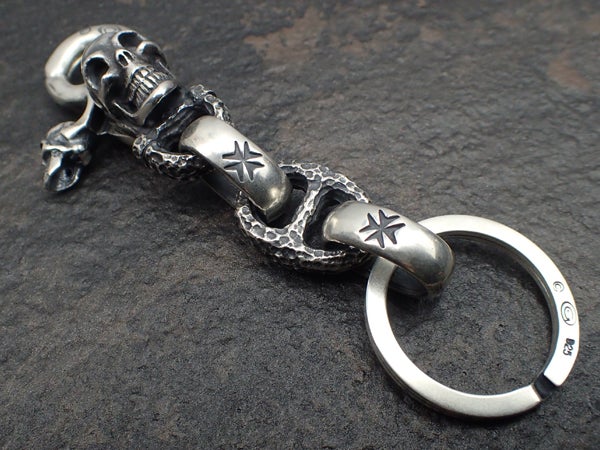 GABORATORY Skull On Clip Key Ring | アクセサリーショップ Freaks