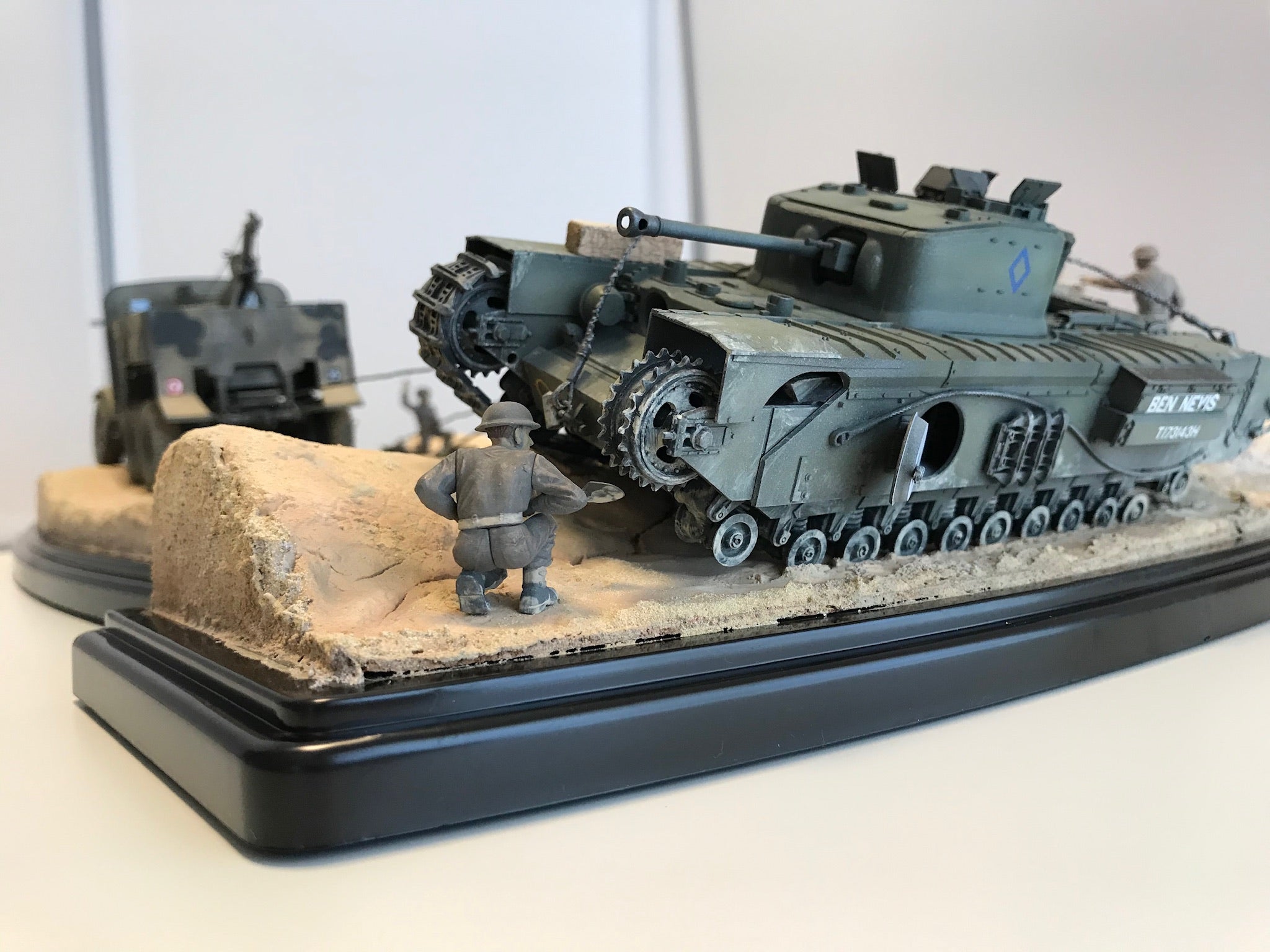 戦車ジオラマ作り（タミヤ 1/35 イギリス歩兵戦車チャーチルMk.VII