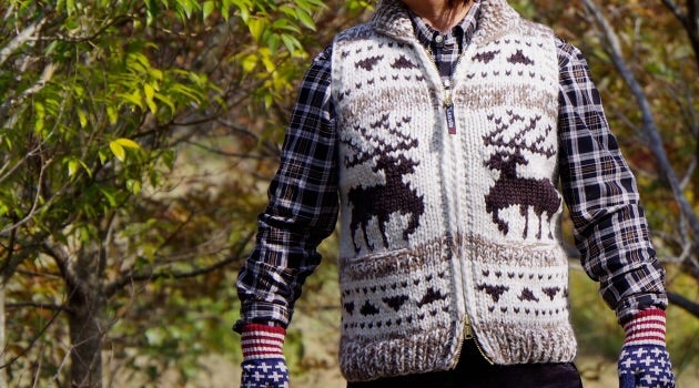 カウチンセーター カウチンベスト ディア カナタ kanata カナディアン