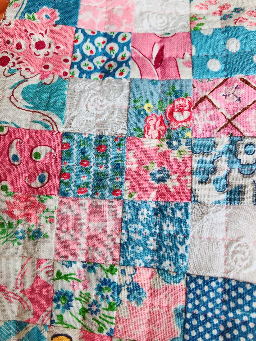 フィードサックをつないで♪ | cyucyumint* 大阪パッチワーク教室