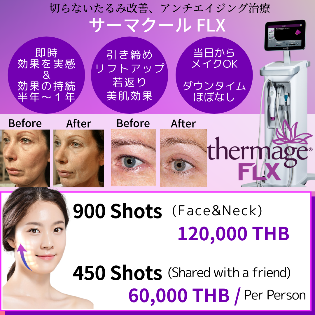 Thermage FLX】サーマクールFLX・・・リフトアップ、たるみ治療
