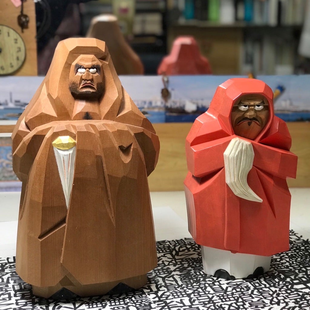 奈良一刀彫り だるまさん | 風祭竜二切画の世界+kekekoブログ