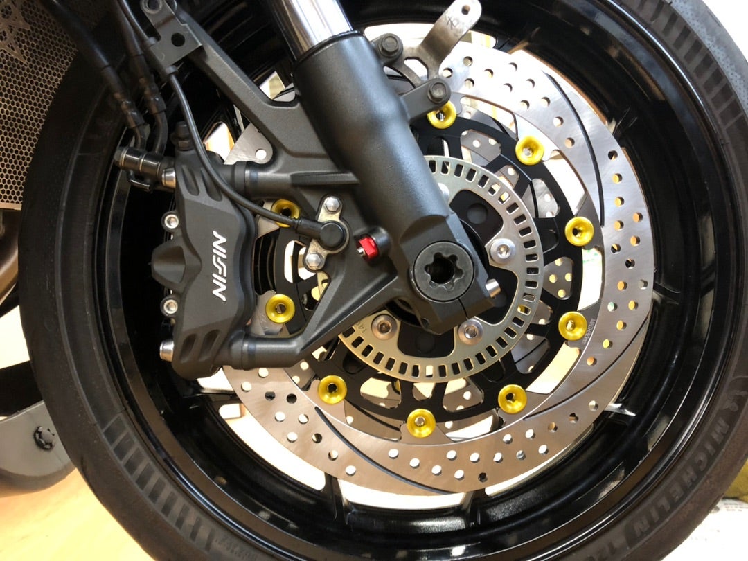 ZX-14R フロントブレーキディスク交換 | しんバイクのブログ