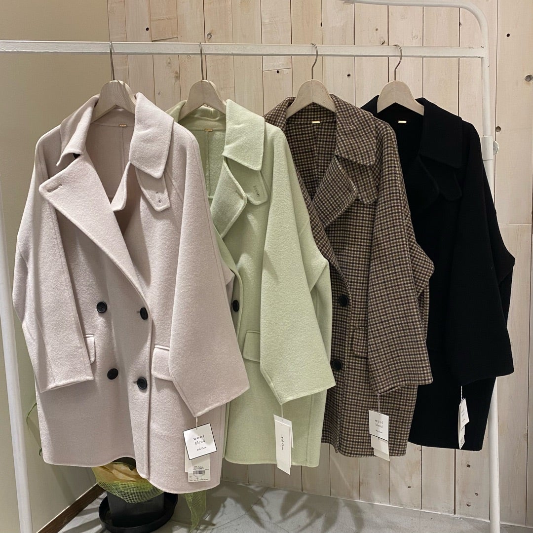 Mila owen 衿ストラップハーフ丈リバーPコート | FLAT 1F