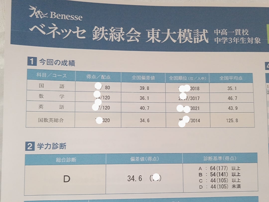 鉄緑会東大模試の結果を見て思ったこと | happy-go-lucky
