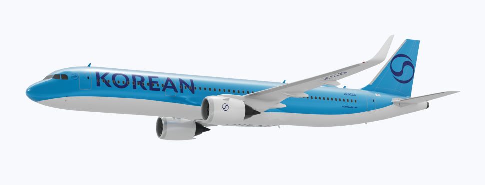 大韓航空のホームページの飛行機がすべて新塗装写真に変わる