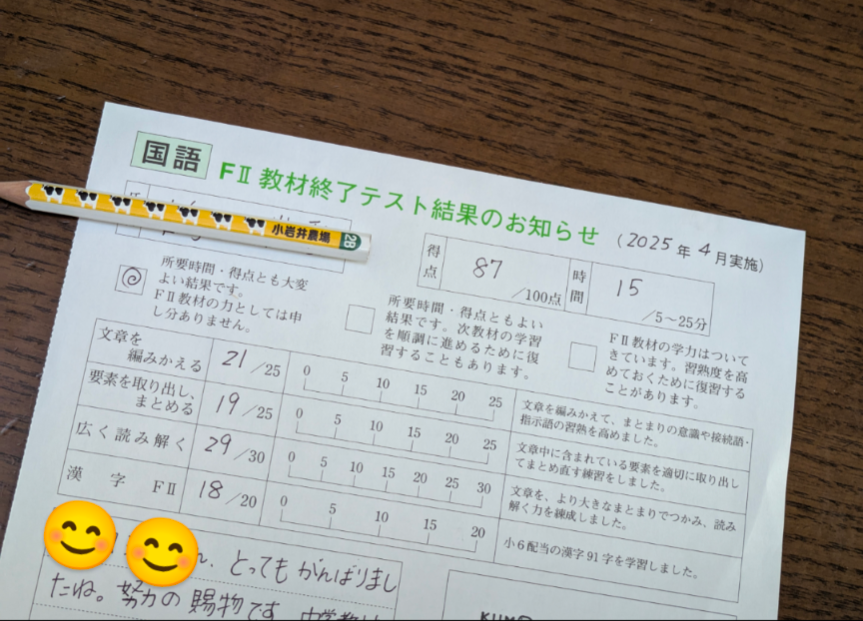 公文式】国語 FⅡ教材終了❢ | ぴーちゃんのひとりごと