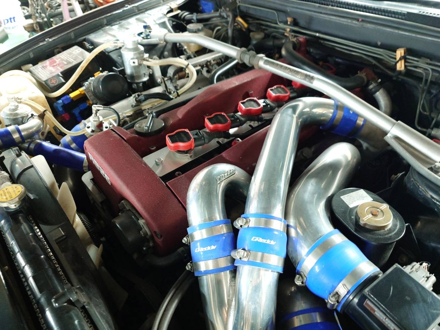 BCNR33,車検準備完了、Z33オイルクーラーホース交換,JA11ハルテック化