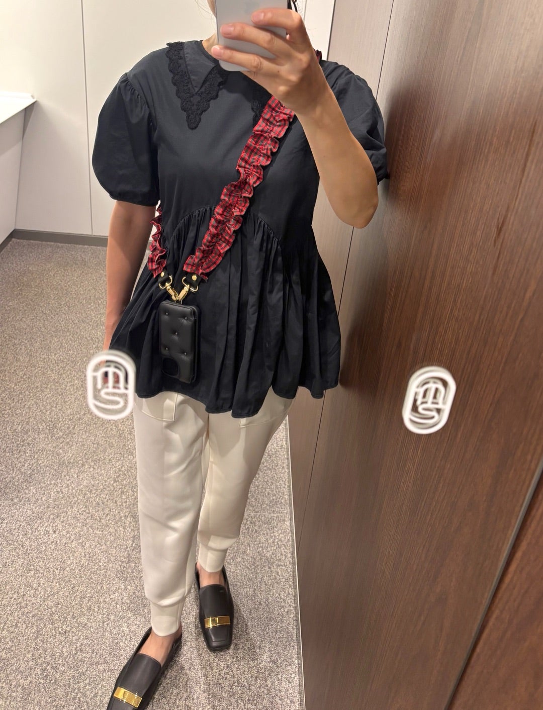 ファミリアチェックフリルのストラップ | あぁちゃんのママ日記