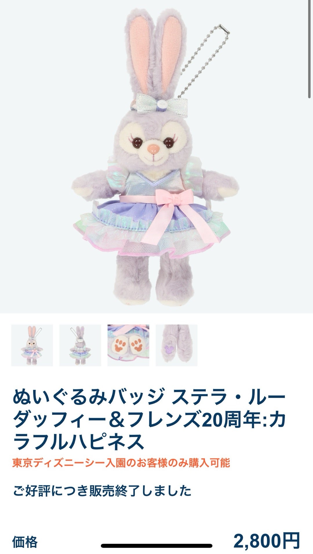 再販なしで販売終了‥ダッフィーのクッション カラフルハピネス | ちぃ