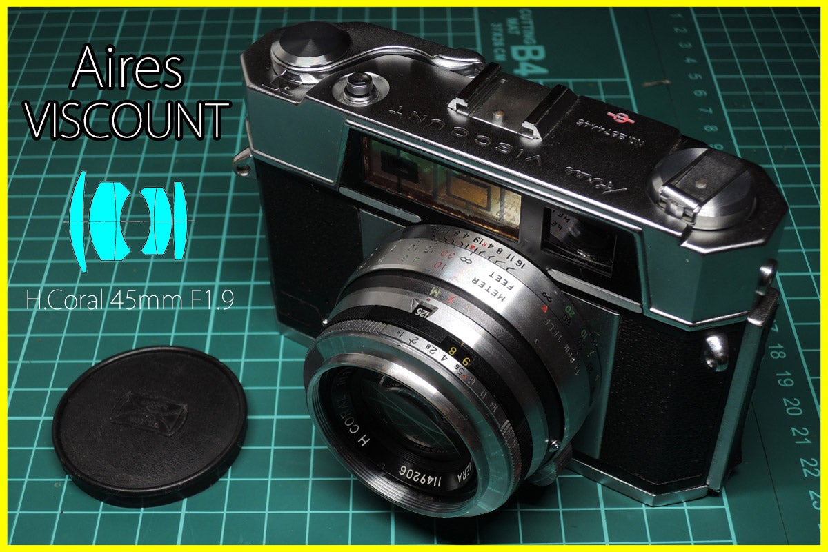 Aires VISCOUNT H.Coral 45mm F1.9」分解整備・ミラーレス取付け