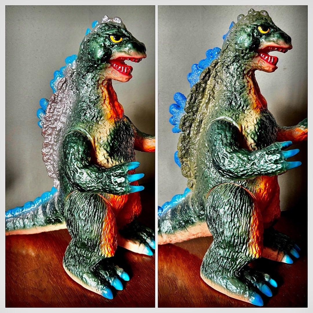 ブルマァク復刻ジャイアントゴジラ（レトロカラー）をもっとレトロ