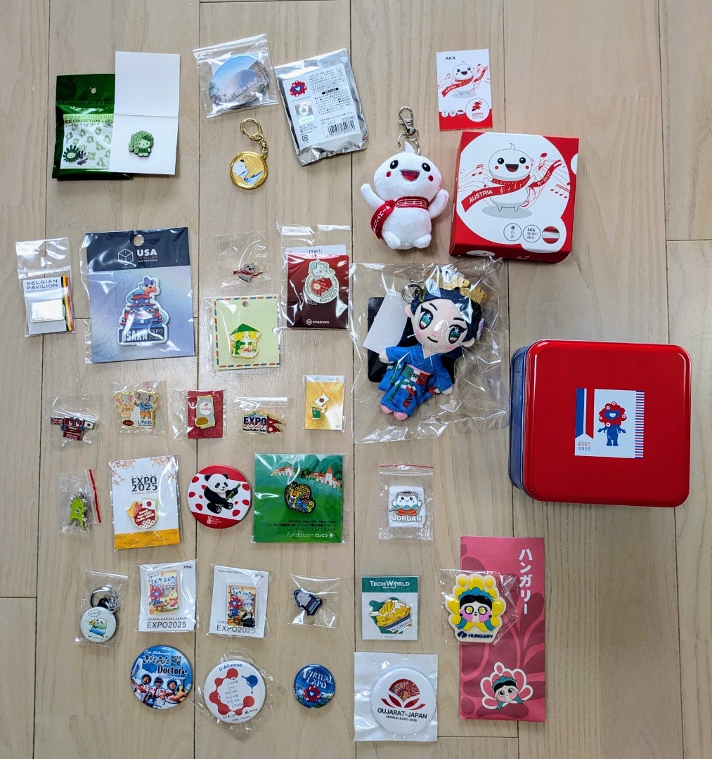 My万博ピンバッジ収集図鑑一覧☆ぼっち大阪関西万博 | 娘との