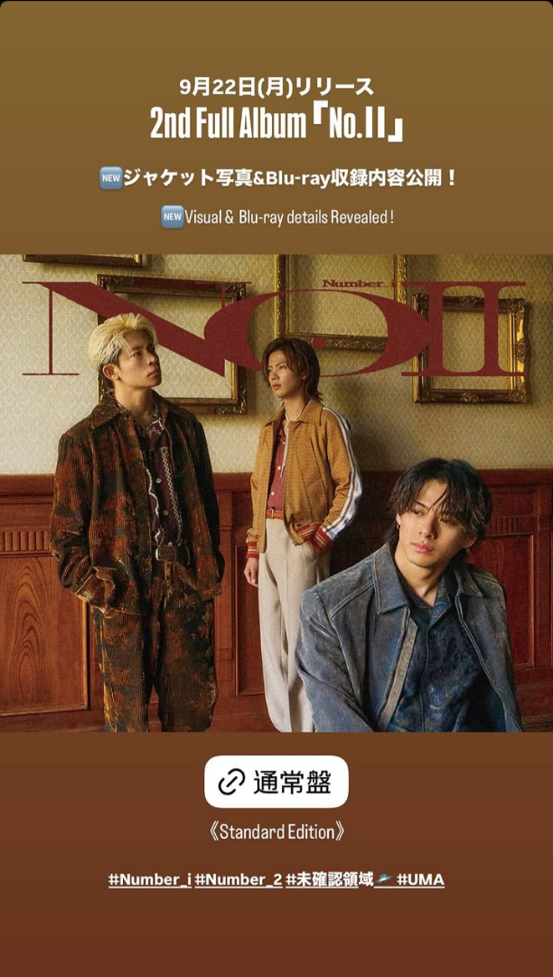 Number_i 2ndフルアルバム｢No.Ⅱ｣ ジャケット写真&Blu-ray収録内容公開
