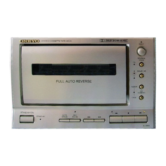 ONKYO K-185X INSTRUCTION MANUAL Pdf Download | ManualsLib