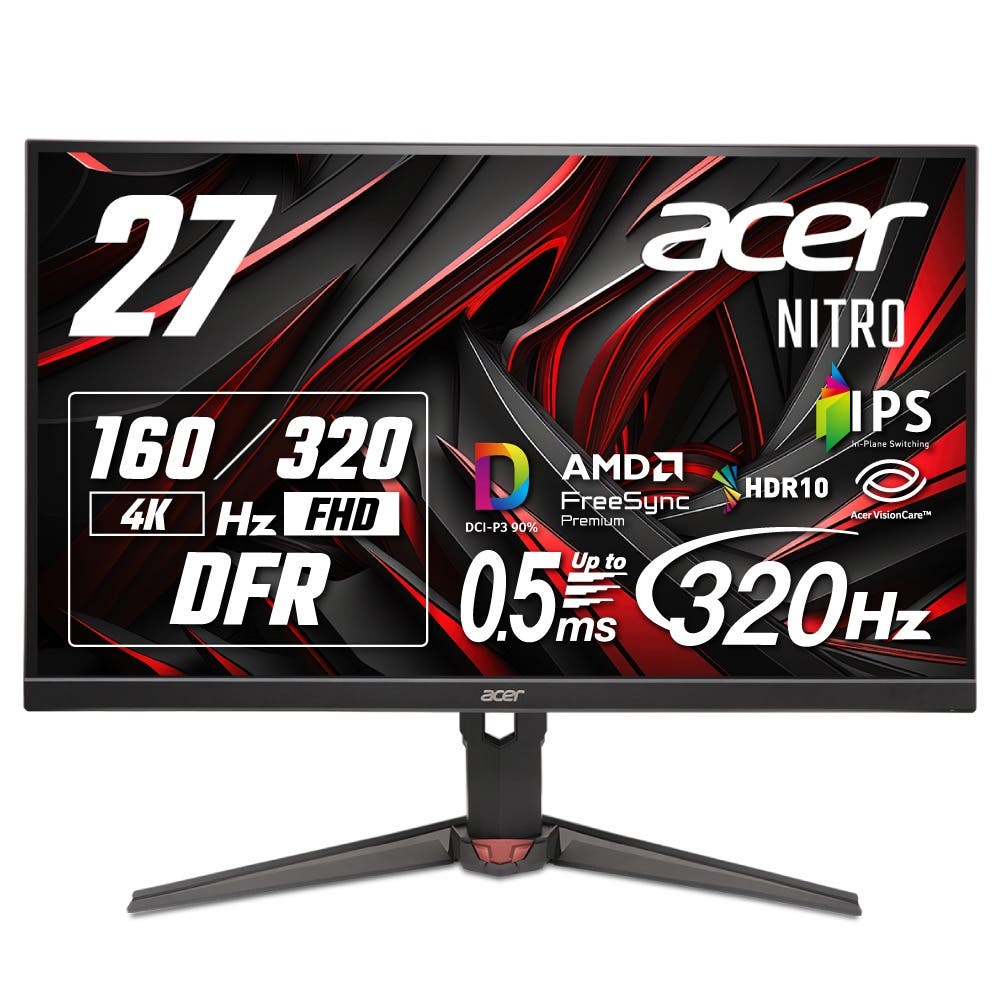 Acer 27インチ 可変リフレッシュレート 0.5ms 320Hz 160Hz IPS 非光沢
