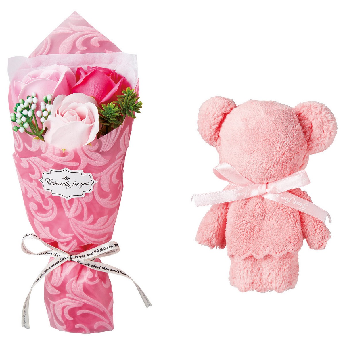 即日☆【ソープフラワー】松野ホビー/クマタオル&シャボンフラワー