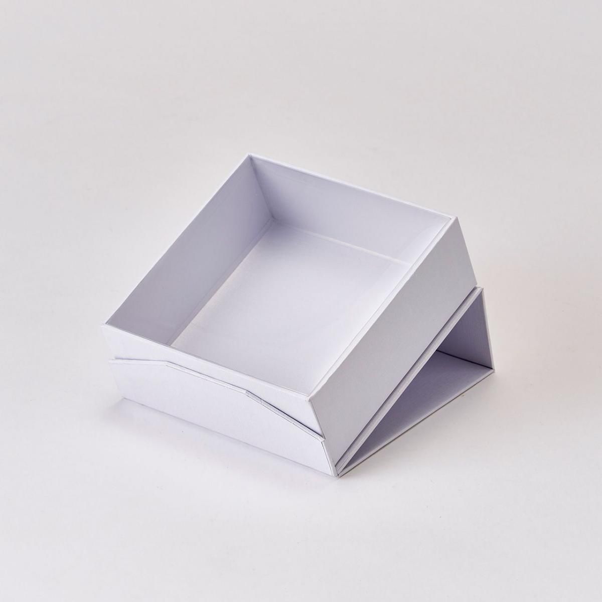 OrangeDeco/クロス調マグネットボックス スクエア S WH ホワイト/FC