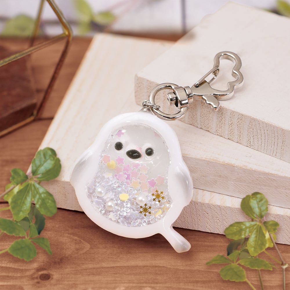 RUKURUKU/レジン/星降る夜の子猫達 蓄光 オルゴナイトキーホルダー