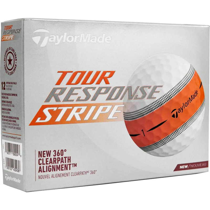 TaylorMade Prior Model Tour Response Stripe Orange Golf Balls