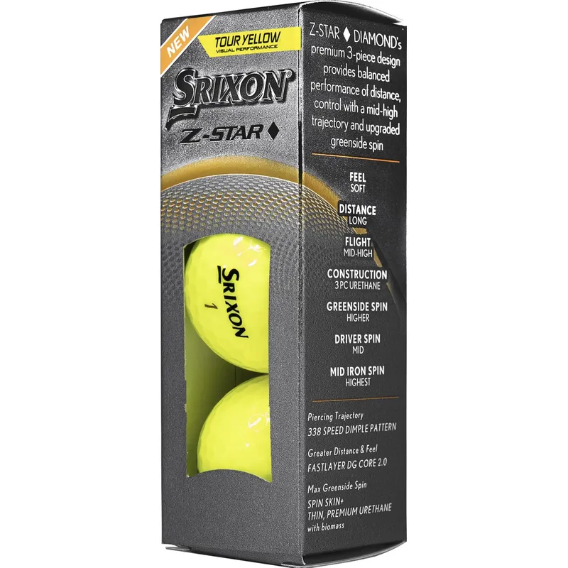 Srixon Z-Star Diamond 3 Yellow Golf Balls - Golfballs.com