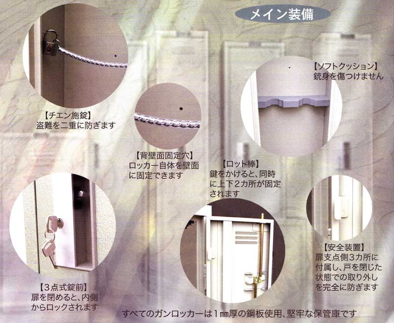 KSK CS型 2艇用(深) ガンロッカー ライトグリーン | ガンショップ栄興