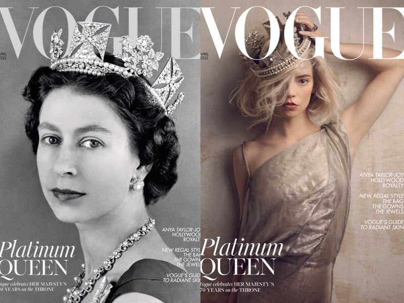 Queen Elizabeth II appears on the cover of Vogue for the first