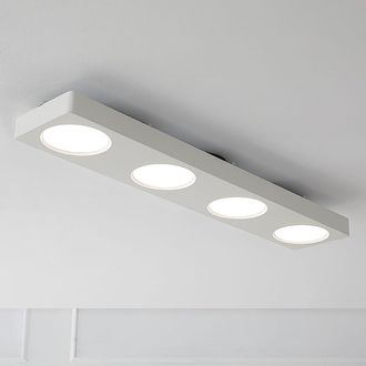 LEDシーリングライト（4灯：ホワイト/ウォルナット）調光・調色10段階