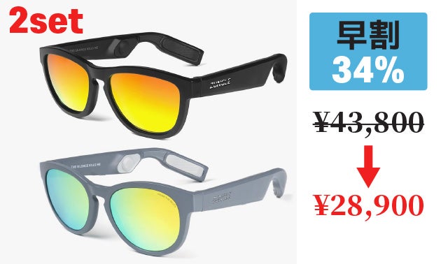 骨伝導イヤホン付きウェアラブルサングラス「ZUNGLE」シリーズ