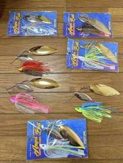 未使用品ヒルデブランド8番ブレード5枚付き、エンジェルスピナーベイト