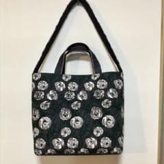 ミナペルホネンrosy ネイビー 2Way肩掛けショルダーバッグハンドメイド