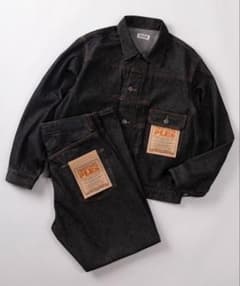 デニムセットアップ PLES Trucker JACKET & PANTS 黒 - メルカリ